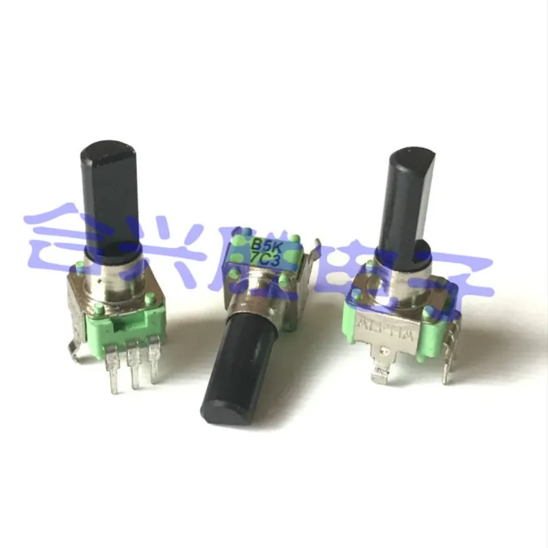 3PCS 09 Type Mixer Rotary Potentiometer Single B5K With Midpoint Power Amplifier Audio Volume Shaft Length 18MM
