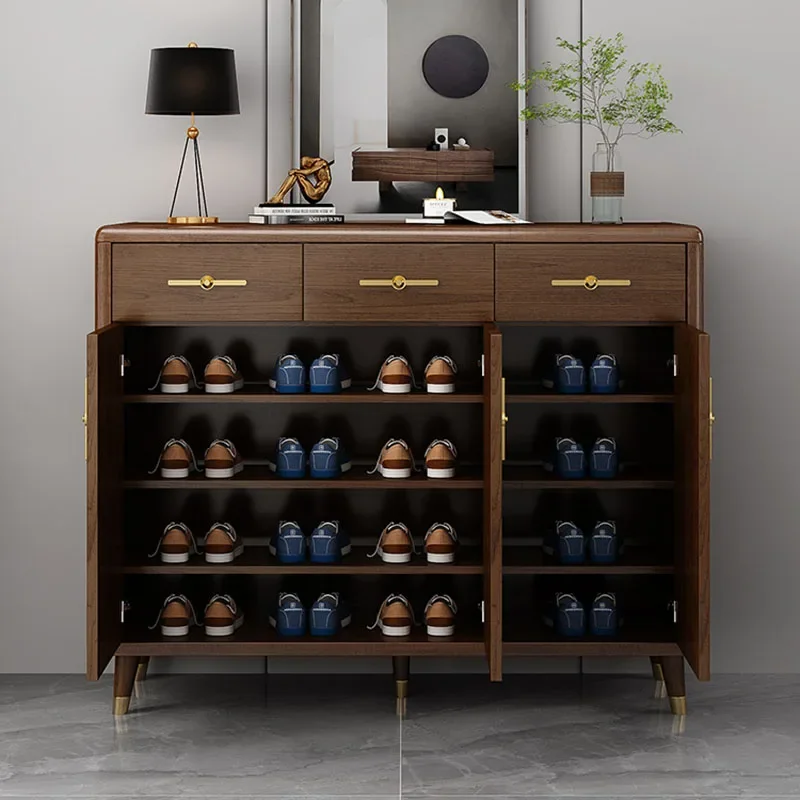 خزائن الأحذية الفاخرة المقاومة للماء توفير المساحة متعدد الطبقات قابل للتعديل مدخل خزائن الأحذية تخزين الباب أثاث المنزل Zapateros