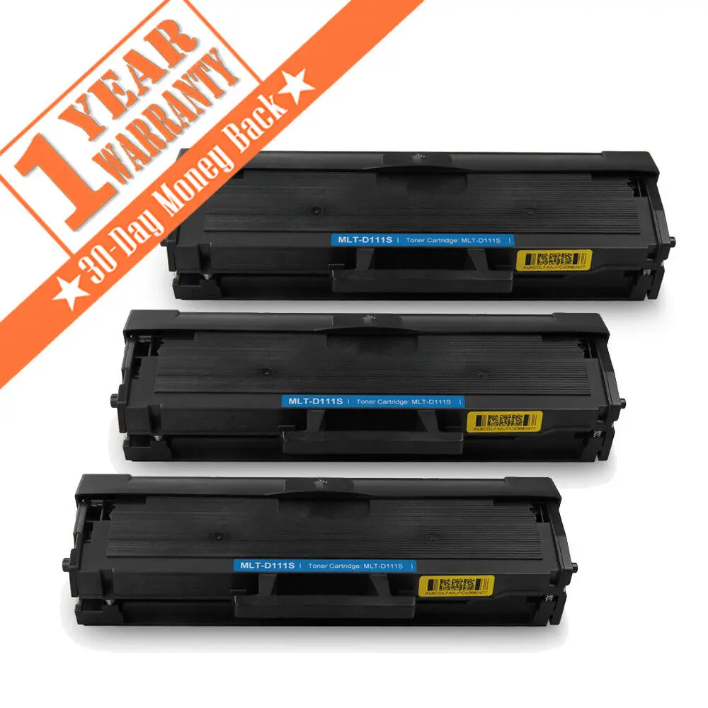 

3PK MLT-D111S D111s Black Toner Cartridge For Samsung Xpress M2020W M2070FW