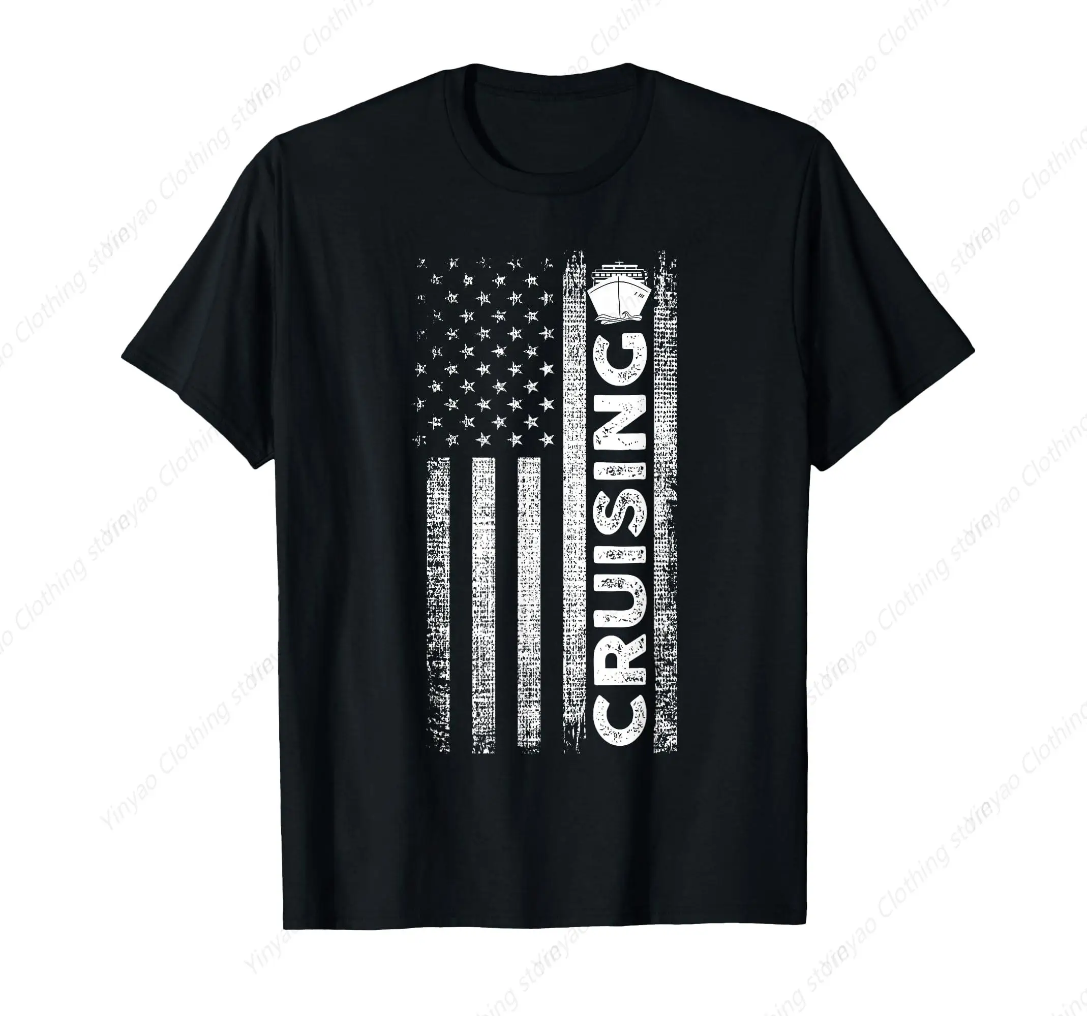 Fun and fashionable street printed T-shirt, personalized casual short sleeved men's and women's unisex adult cotton top