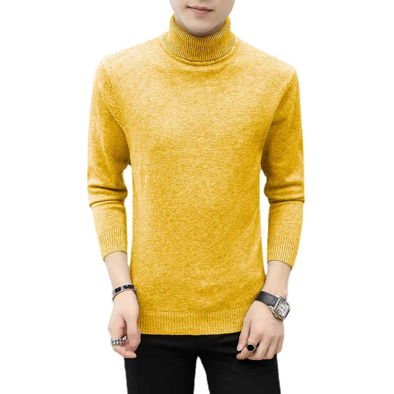 

Men's Turtleneck Sweater Winter Casual Knitted Sweater Keep Warm Slim Fit Men Pullovers Tops Men Clothes