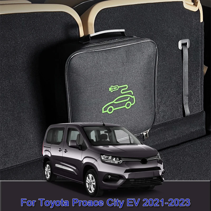 EV Car Charging Cable Storage Carry Bag Charger Plugs Sockets Waterproof Fire Retardant For Toyota Proace City EV 2021-2024 2025