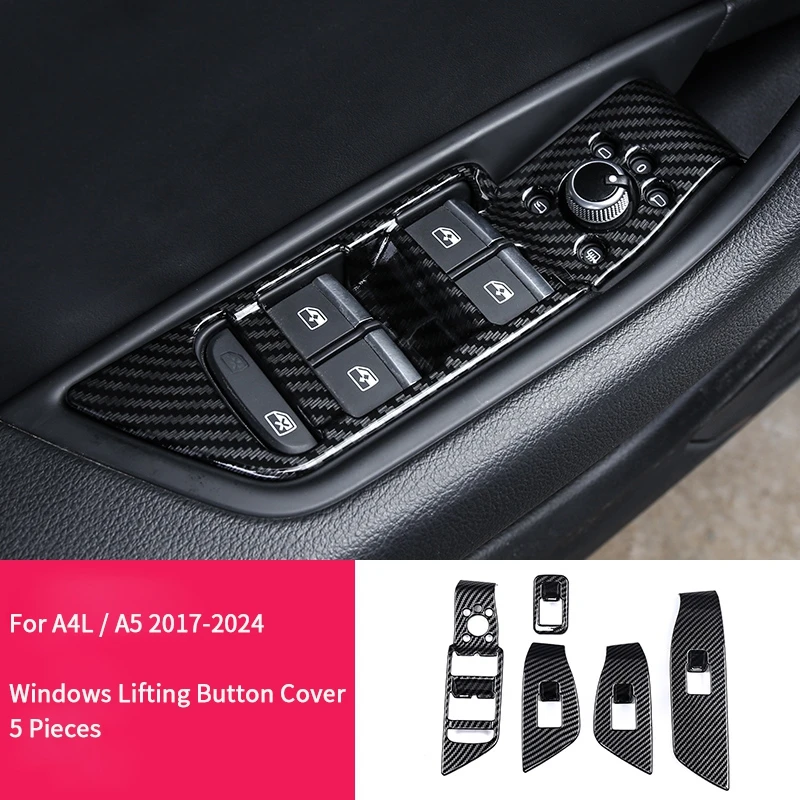 Voor Audi A4L B9 Sedan A4 Allroad Avant S4 A5 S5 2017 2018 2019 2020 2021 2022 2023 2024 ABS Koolstofvezel Overlays Interieurbekleding
