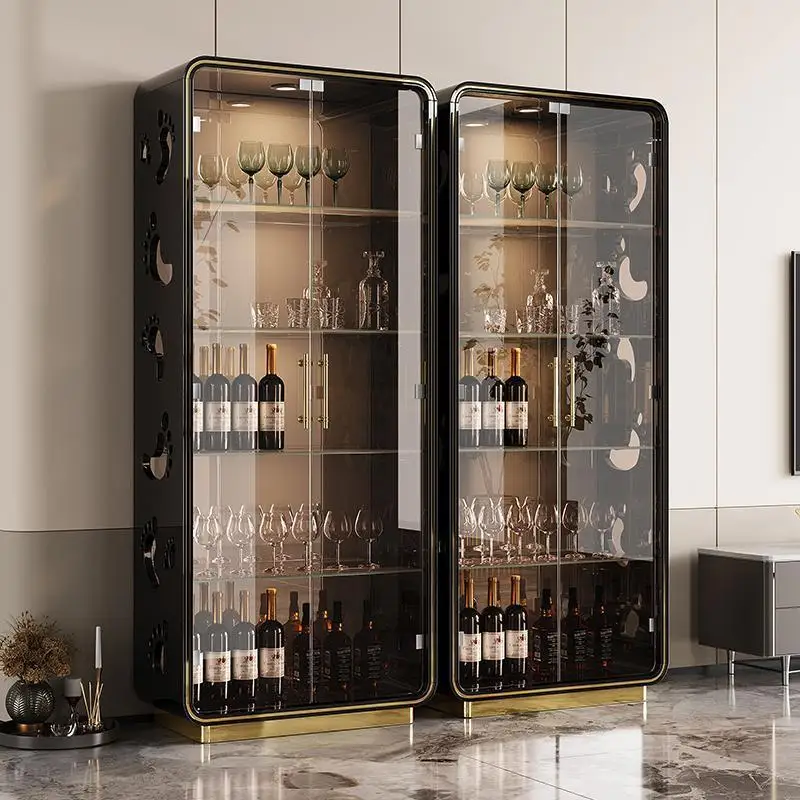 

the wall wine new figure display household TV side glass light luxury high-end dining side wine