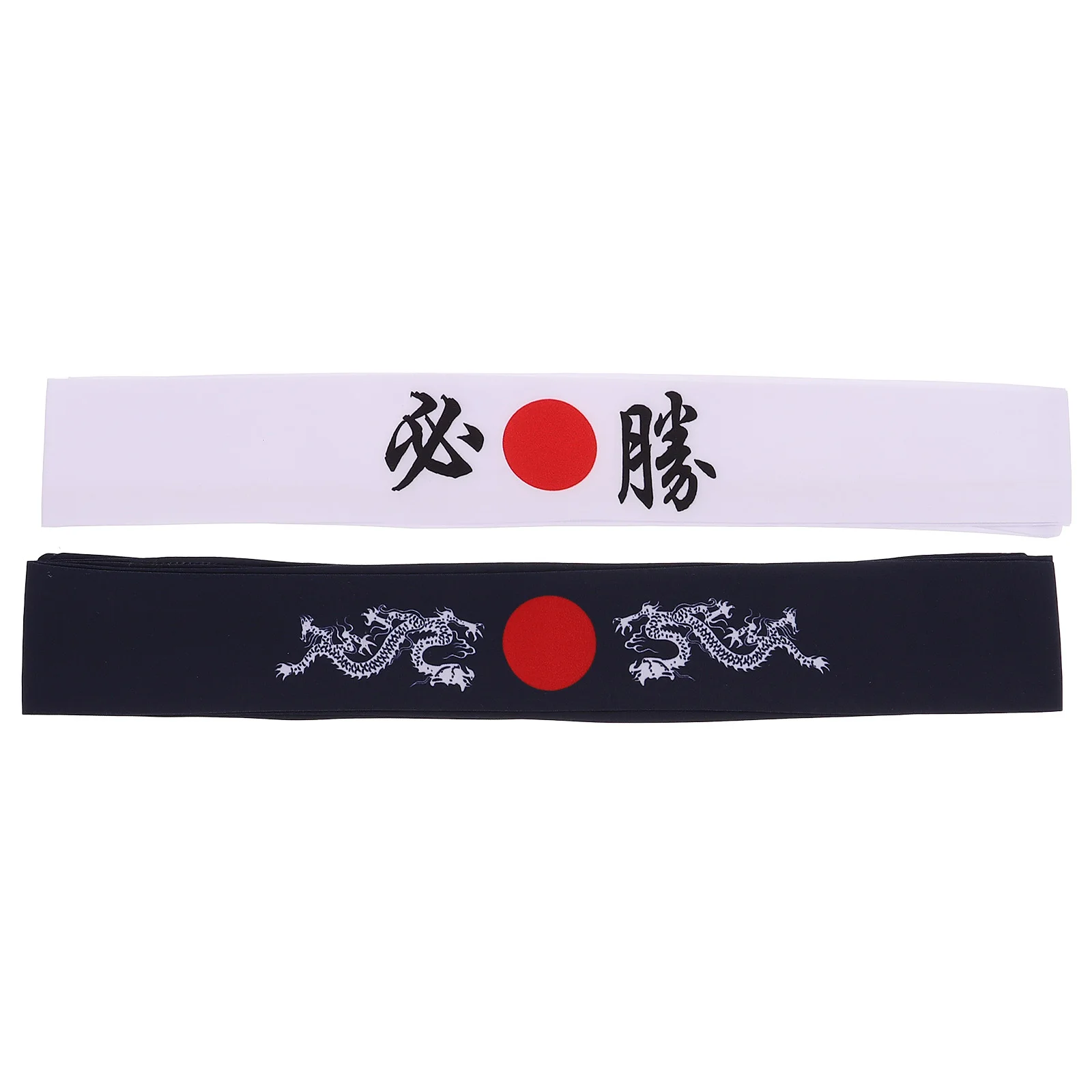 

2pcs Bushido Headband Japanese Style Sports Headband For Running Workout Yoga Exercise Sweat Absorbing Cotton Hair Care Tool