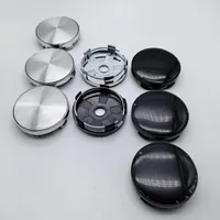4pcs 60MM Black/Silver Emblem No Logo Car Wheel Center Caps Car Styling Accessories for VW BMW Dacia Rim Hub Hubcaps Cover Badge