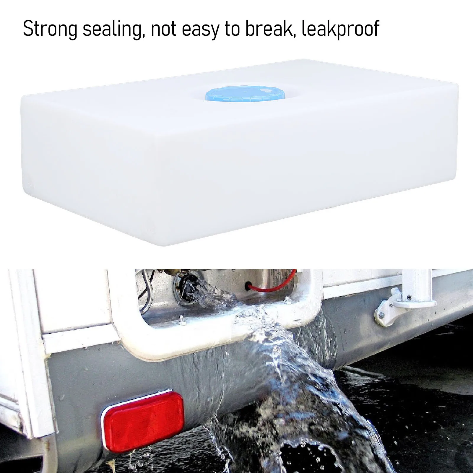 20,47 x 13,39 x 5,51 pol. Tanque de armazenamento de água RV LLDPE Tanque de água doce de 5 galões para reboque, barco, iate