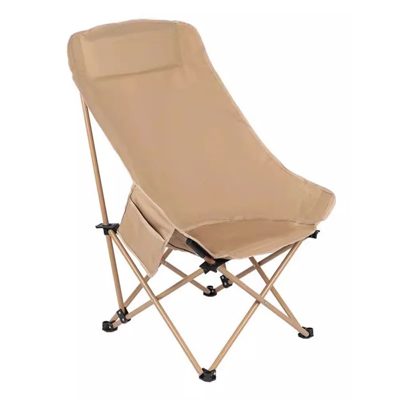 

Outdoor Black Camping Chair Oxford Fabric Folding Chair Hiking Fishing Barbecue Beach Chair