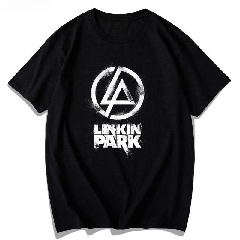 

Red Han Lincoln Park Short-sleeved T-shirt Men Women Linkin Park European and American Music Rock Band Tide Pure Cotton Loose