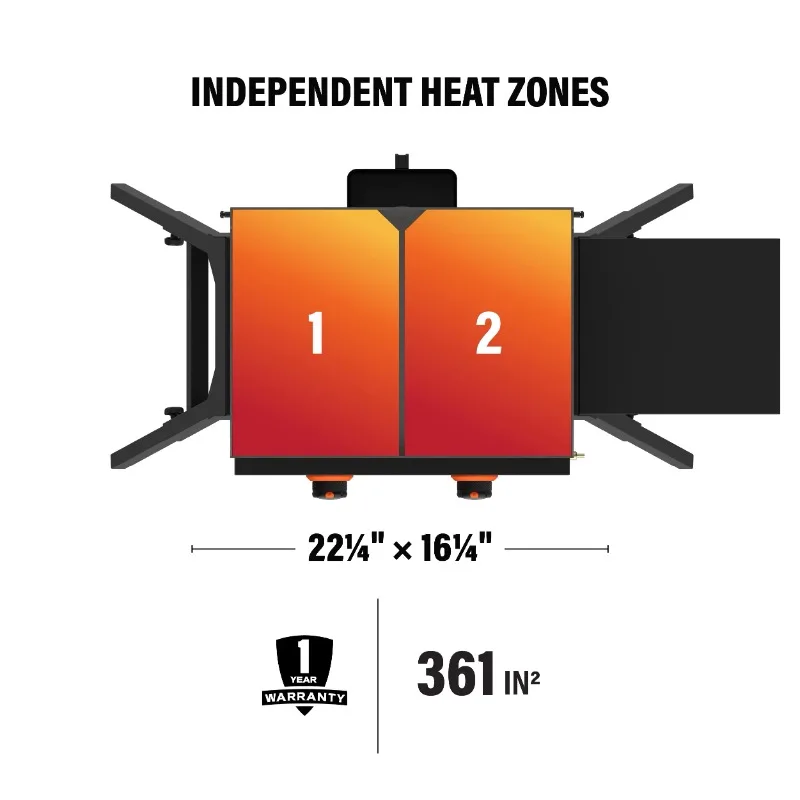 شواية بلاكستون أدفينشر جاهزة بشعلان 22 بوصة مع حامل وخرطوم محول