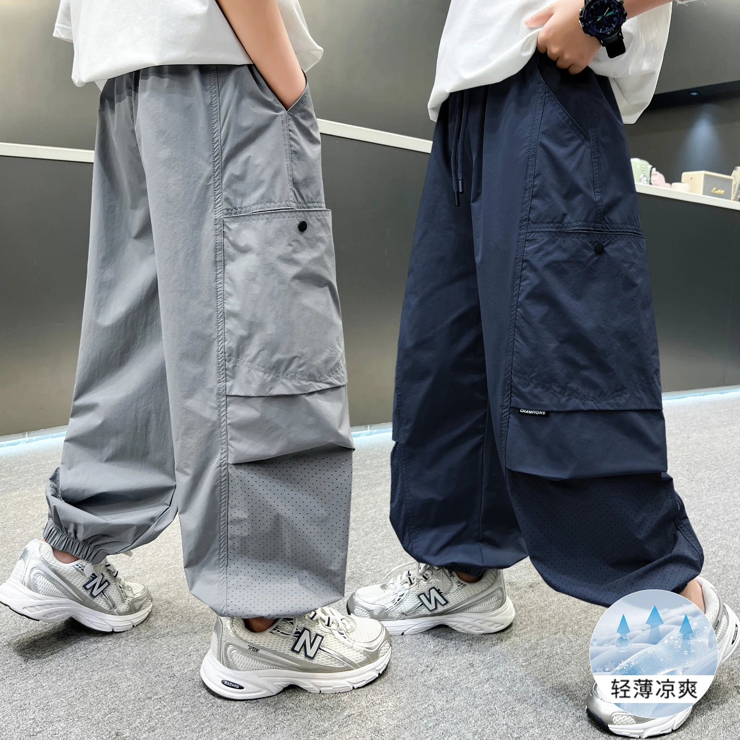Teen Boy Cargo Pants Loose Casual Fashion Children Trousers Pockets Design Trendy Cool Streetwear Kids Pants 4 6 8 10 12 14 Year