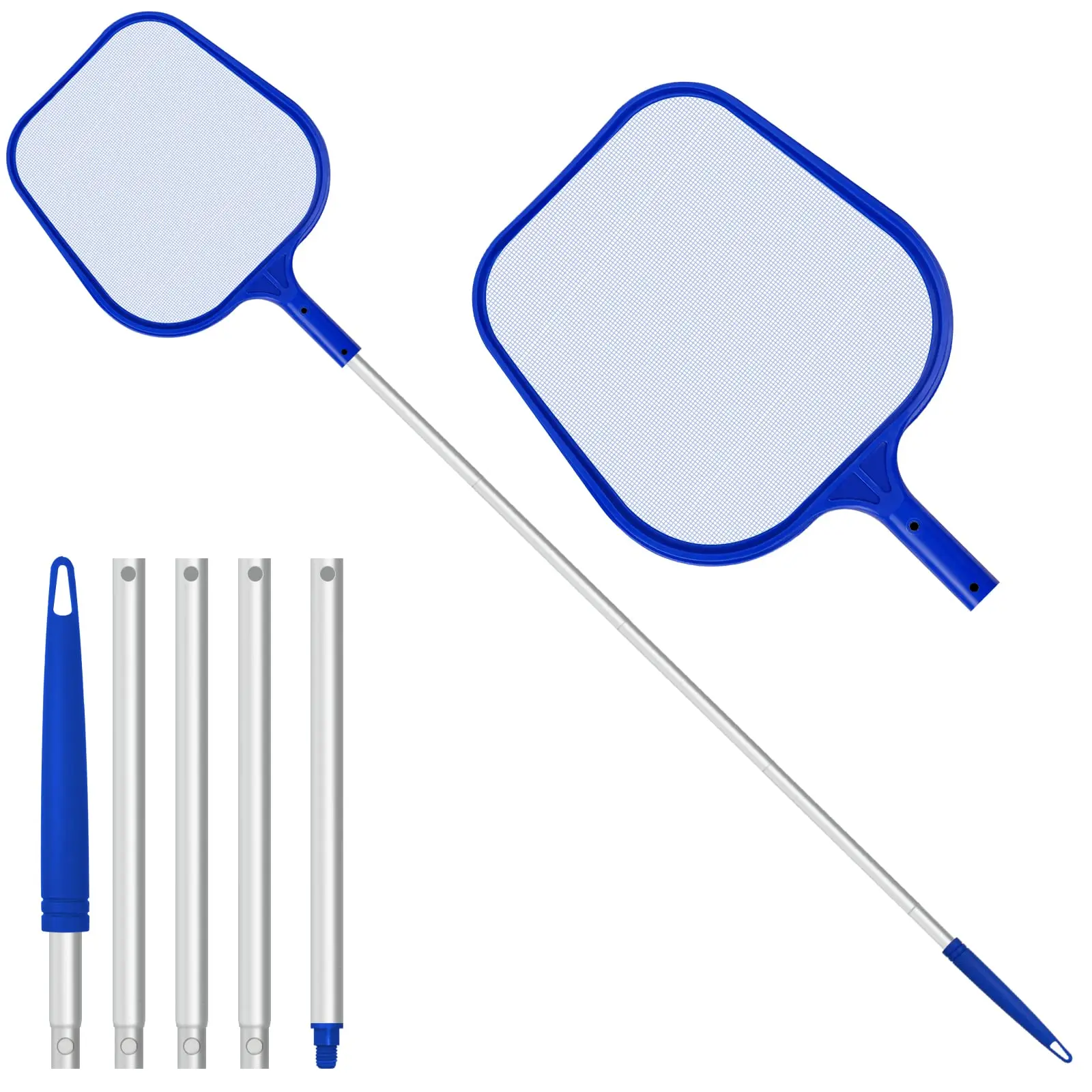 Swimming Pool Leaf Skimmer Net, Fine Mesh Heavy-Duty Cleaning Net for Pool, Pond, Hot Tub and Garden