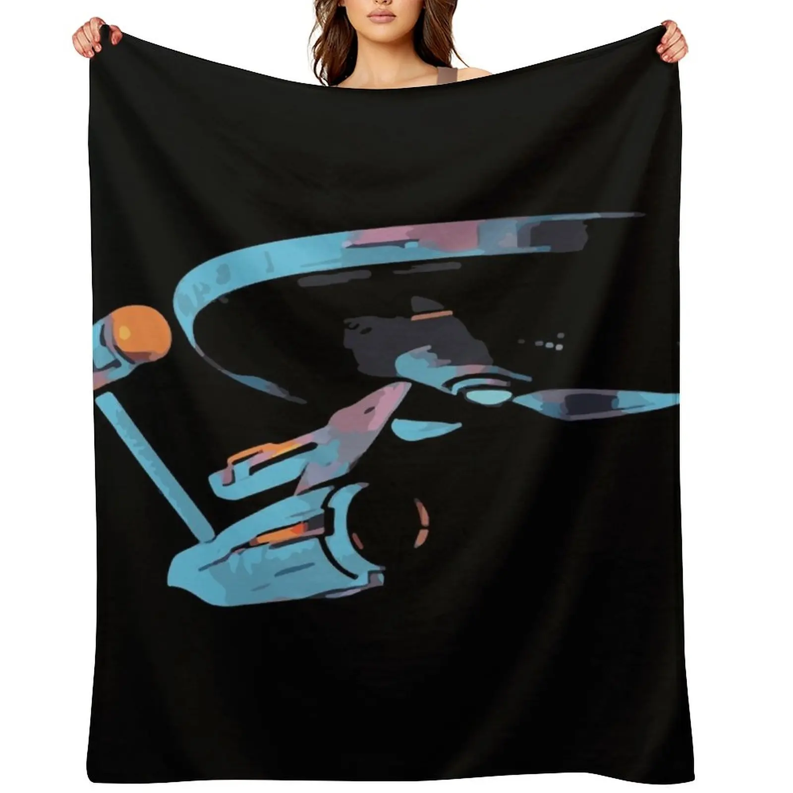 To boldly go Throw Blanket Luxury Soft Plaid funny gift Decorative Throw Decorative Sofa Summer Blankets