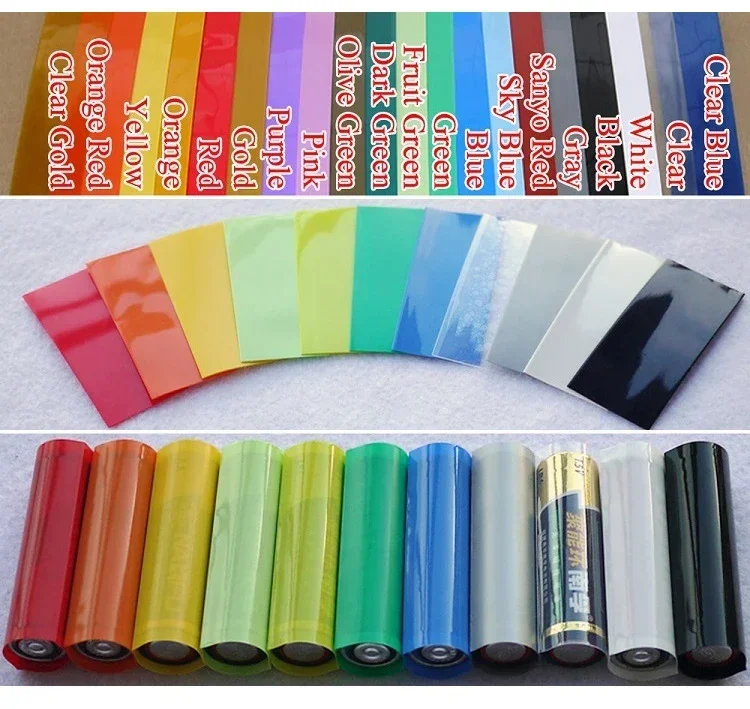 50/500pcs PVC Heat Shrink Tube AAA Lipo Battery Width 17mm Length 46mm Insulated Film Wrap Protect Case Pack Wire Cable Sleeve