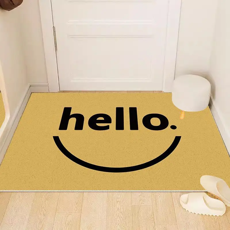Creative Entry Door silk Floor Mats Entry Door Carpet Entrance Hall Floor Mats Household Resistant Dirt Dust Crystal Velvet Rugs