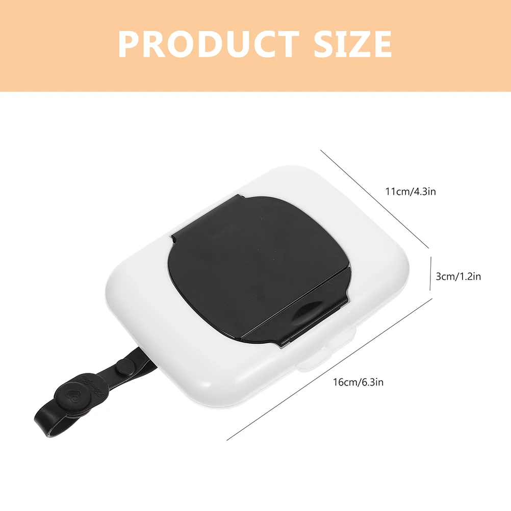 

2pcs Wipes Dispenser Portable Travel Outdoor Holder Refillable PP Material Lightweight Tissue Box Diaper Bag Case