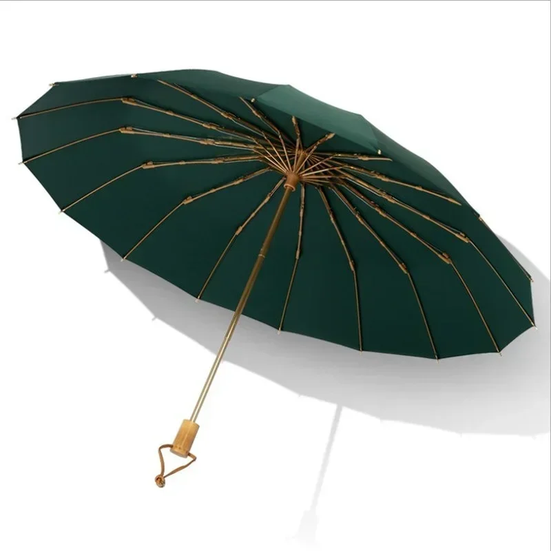 New 12K Three-folding Umbrella Rain Women Sunny/Rainy Windproof  UV Umbrella For Male Female Summer Winter Parasol