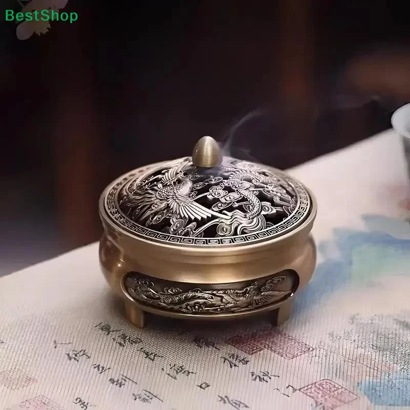 Longfeng Fingertip Stove, Three-Legged Small Incense Burner, Non-Stick Powder Tray, Creative Aromatherapy Burner