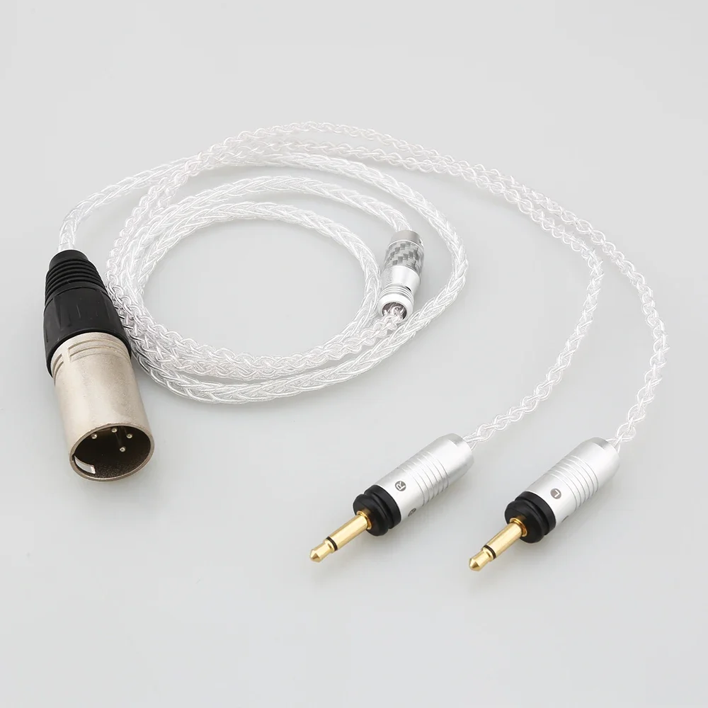 High Quality HIFI 8 Core 99% 7n Pure Silver Earphone Cable For Focal Clear Elear Elex Elegia Stellia Celestee Radiance