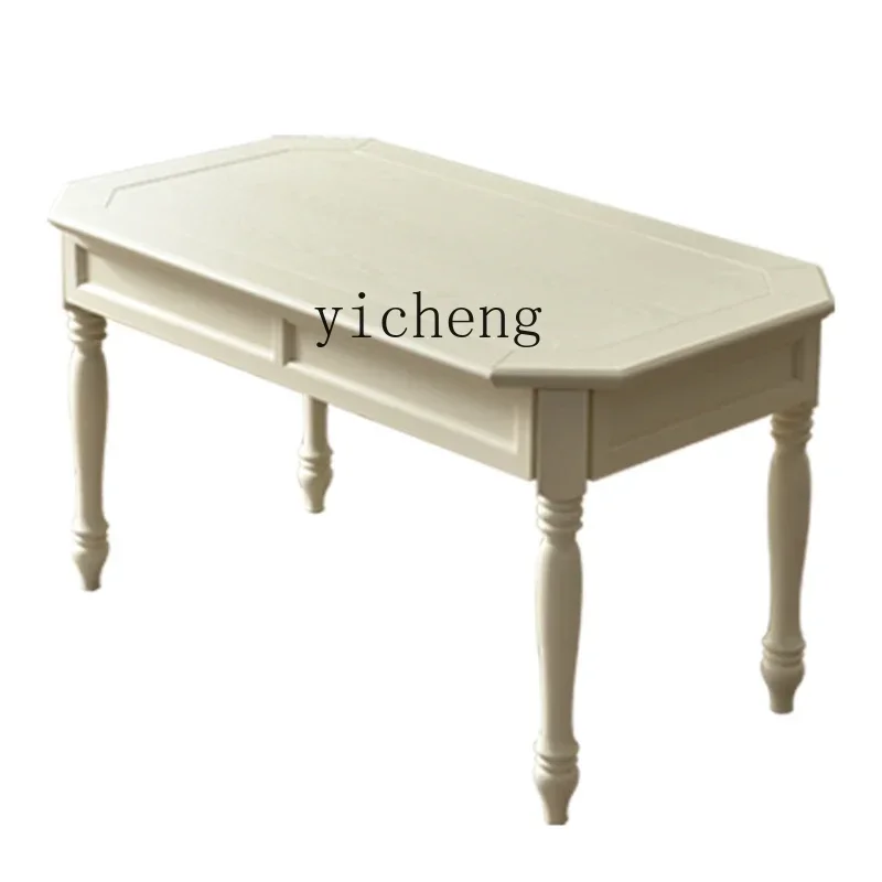 solid wood dining table household living room dining table desk dual purpose inverted star angle