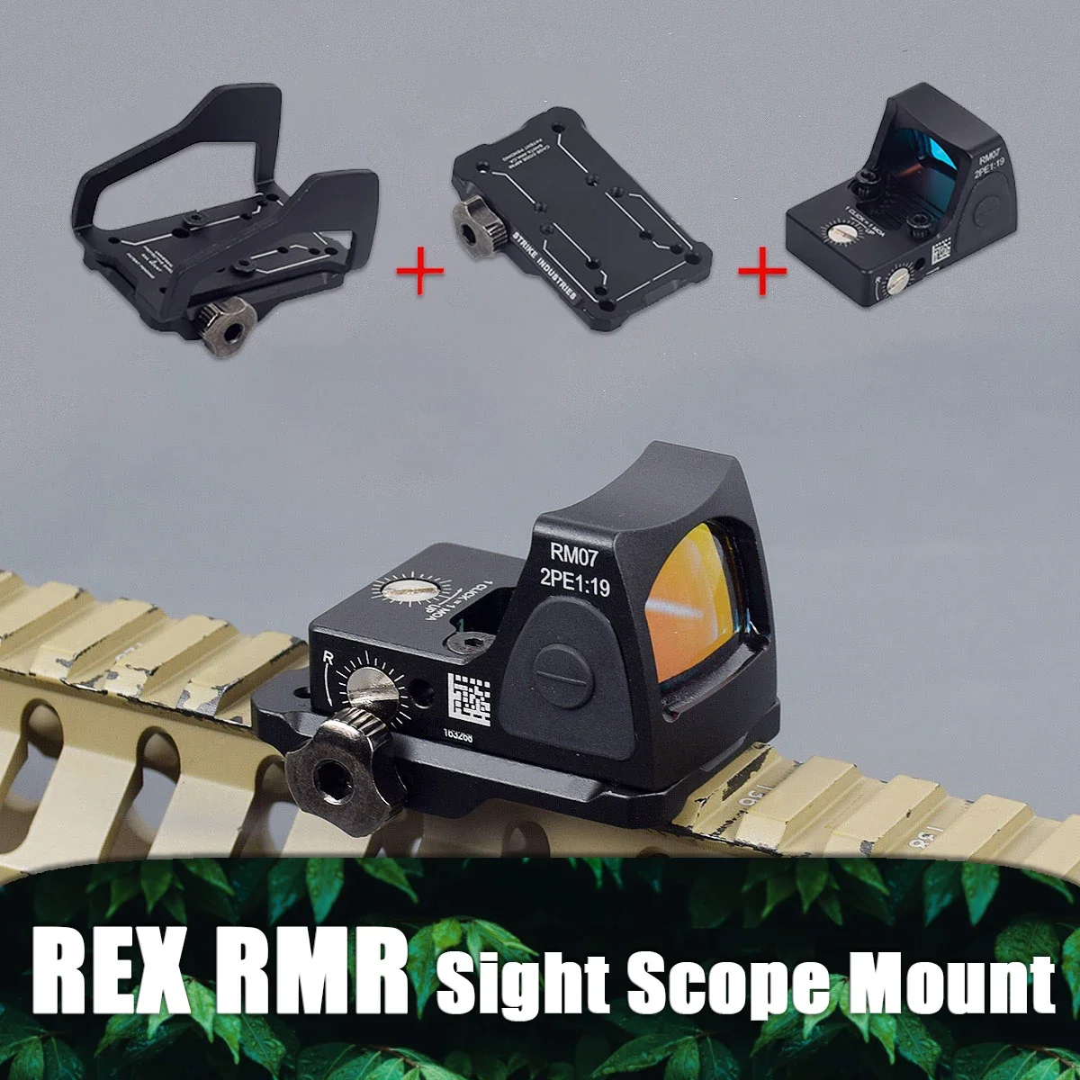 

Tactical Airsoft RMR REX DOCTER Red Dot Sight Scope Mount Reflex Sight Riflescope Exoskeleton Base For 20mm Rail Rifle AR15