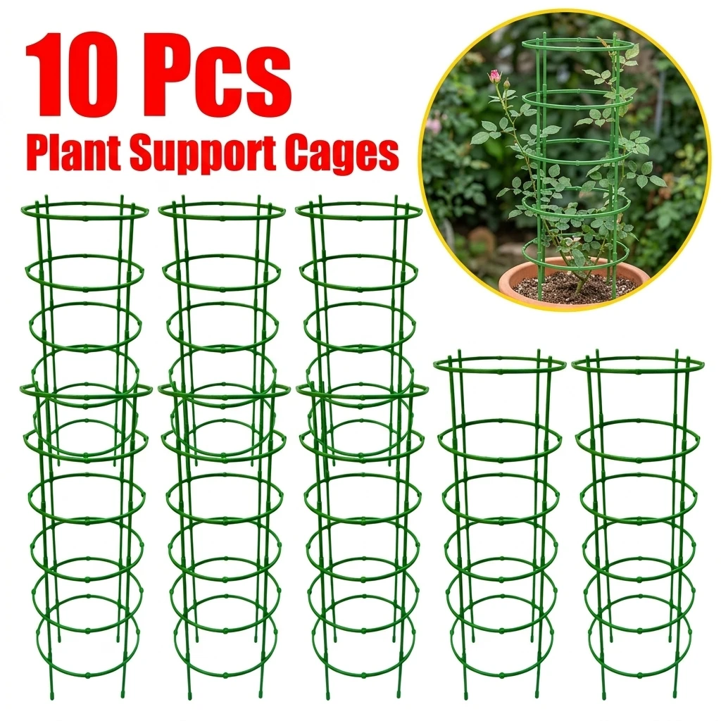 1/3/5/10Pcs Green Plant Support Pile Frame Greenhouse Arrangement Semicircle Fixed Rod Indoor Flower Plants Vine Climbing Bracke