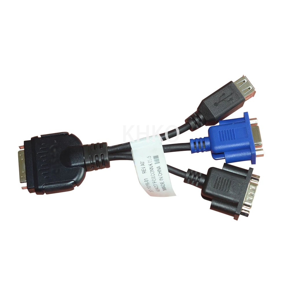 Original VGA+USB+DB9 UCS KVM Dongle Cable Adapter 37-1016-01 VGA USB DB9 Seria Server Cable Server Connection Cable Blade Cable