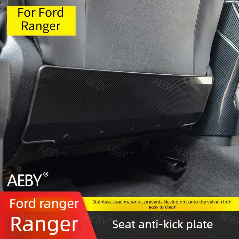 

Защита спинки сиденья из нержавеющей стали для Ford Ranger 2022-2026, устойчивая к царапинам, задняя защитная панель от ударов, для интерьера.
