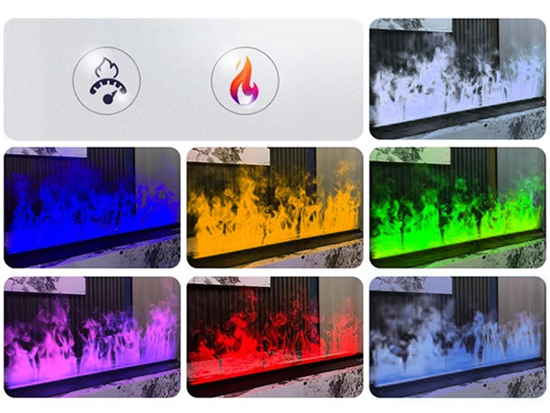 Lareira elétrica com armário LED lareiras embutidas lareiras de parede lareira elétrica de 40 polegadas