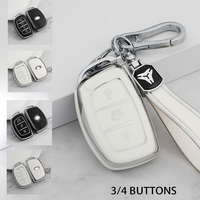 3 4 Button TPU Car Smart Key Case Cover for Hyundai Tucson Santa Fe Rena Sonata Elantra Creta Ix35 Ix45 I10 I30 I40 Accessories