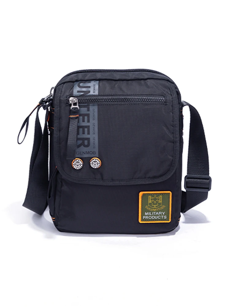 Volunteer Crossbody Bag for Men 2023 New Fashion Casual Multi-pocket Large Capacity Travel Nylon Waterproof Shoulder Bag 1609-12