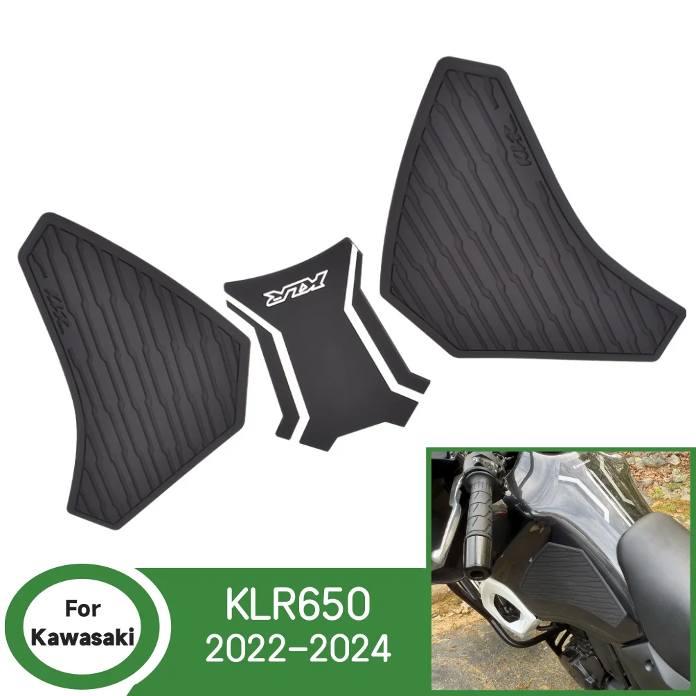 

KLR650 Anti Slip Fuel Tank Stickers Gas Cap Oil Protect Pad For Kawasaki KLR 650 2022 2023 2024 Motorcycle Decal Accessories