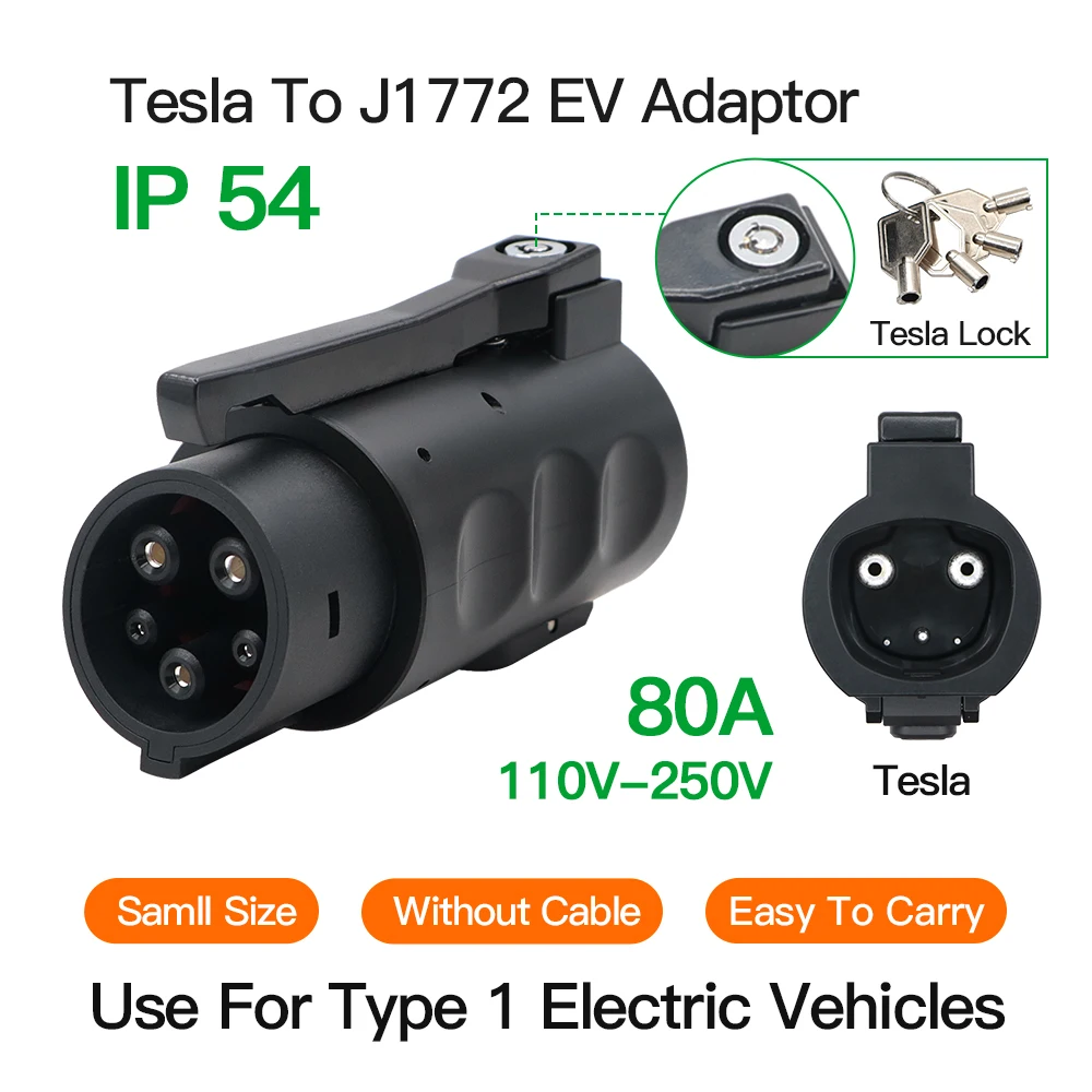 Chademo CCS Adapter Charging type1 Adapter Charging 80A Tesla To Sae J1772 Adapter For Tesla Model 3 S X