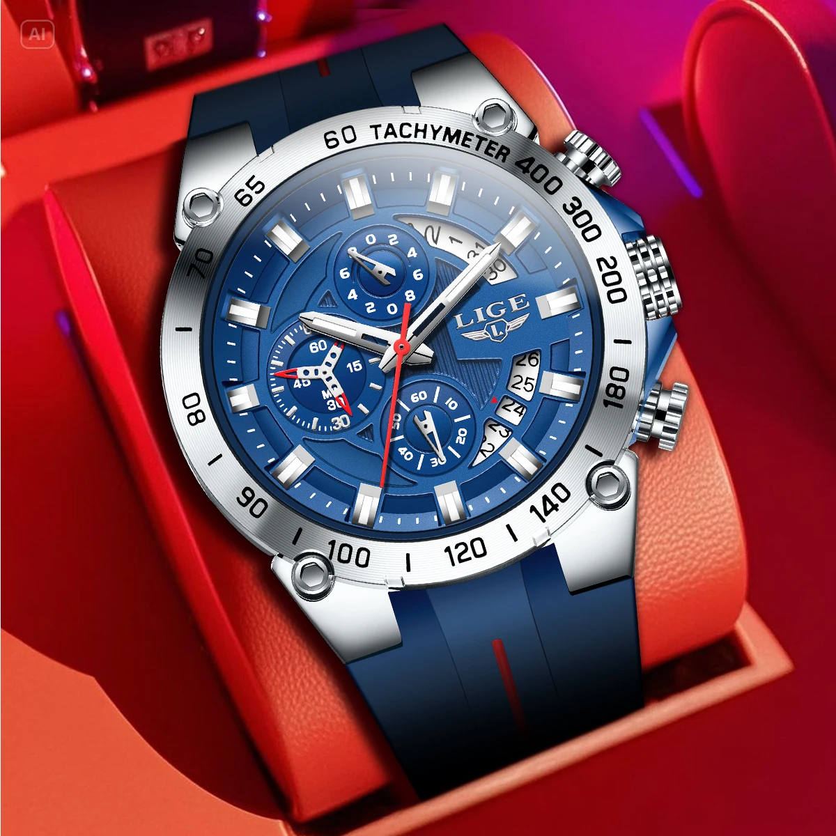 LIGE Luxury Men Watch Military Quartz Man Watches Waterproof Luminous Top Brand Watch for Men Date Chronograph Sport Wristwatch