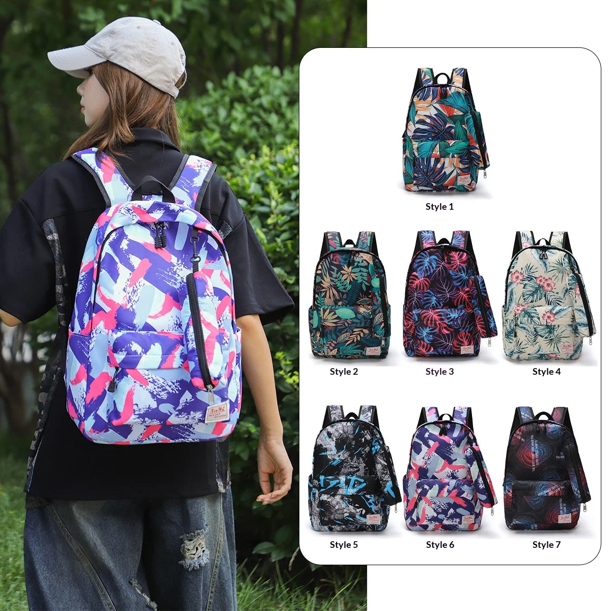 

New student backpack, casual travel large capacity backpack, everyday backpack, schoolbag, lady's handbag, Men's bag