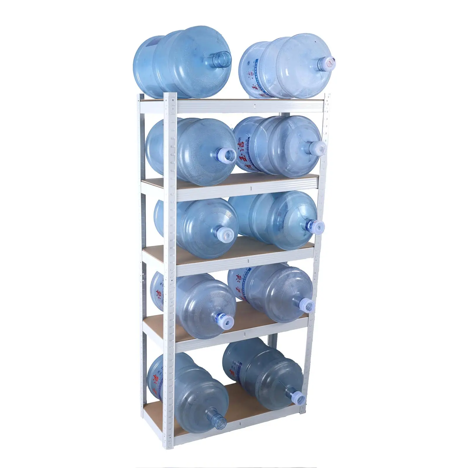 Adjustable 5-Tier Heavy Duty Storage Rack - White Metal Shelving Unit for Garage, Basement & Pantry, 29W x 12D x 59H
