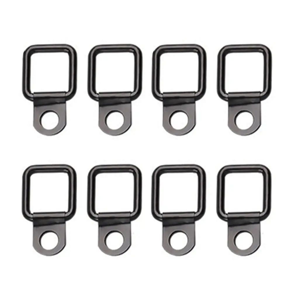 

8 шт., крепежное кольцо квадратной формы для грузовика, металлический крючок для тяжелых нагрузок, D-кольцо, якоря для прицепа