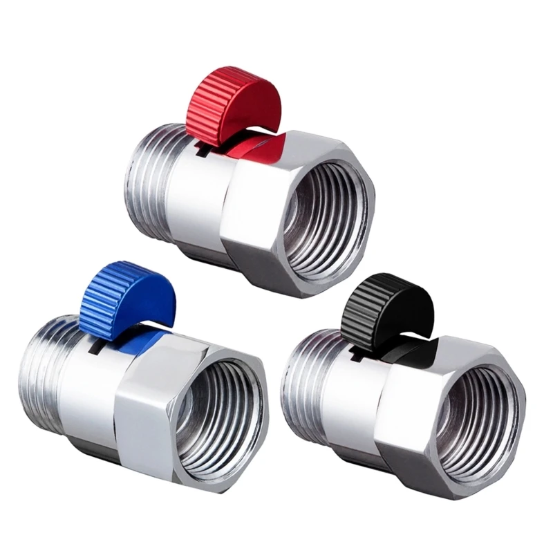 Shut-off Valves Inch Thread Shower Head Shut-off Valves Angles Valves Durable for Shower Head Hand Shower Shower Arm