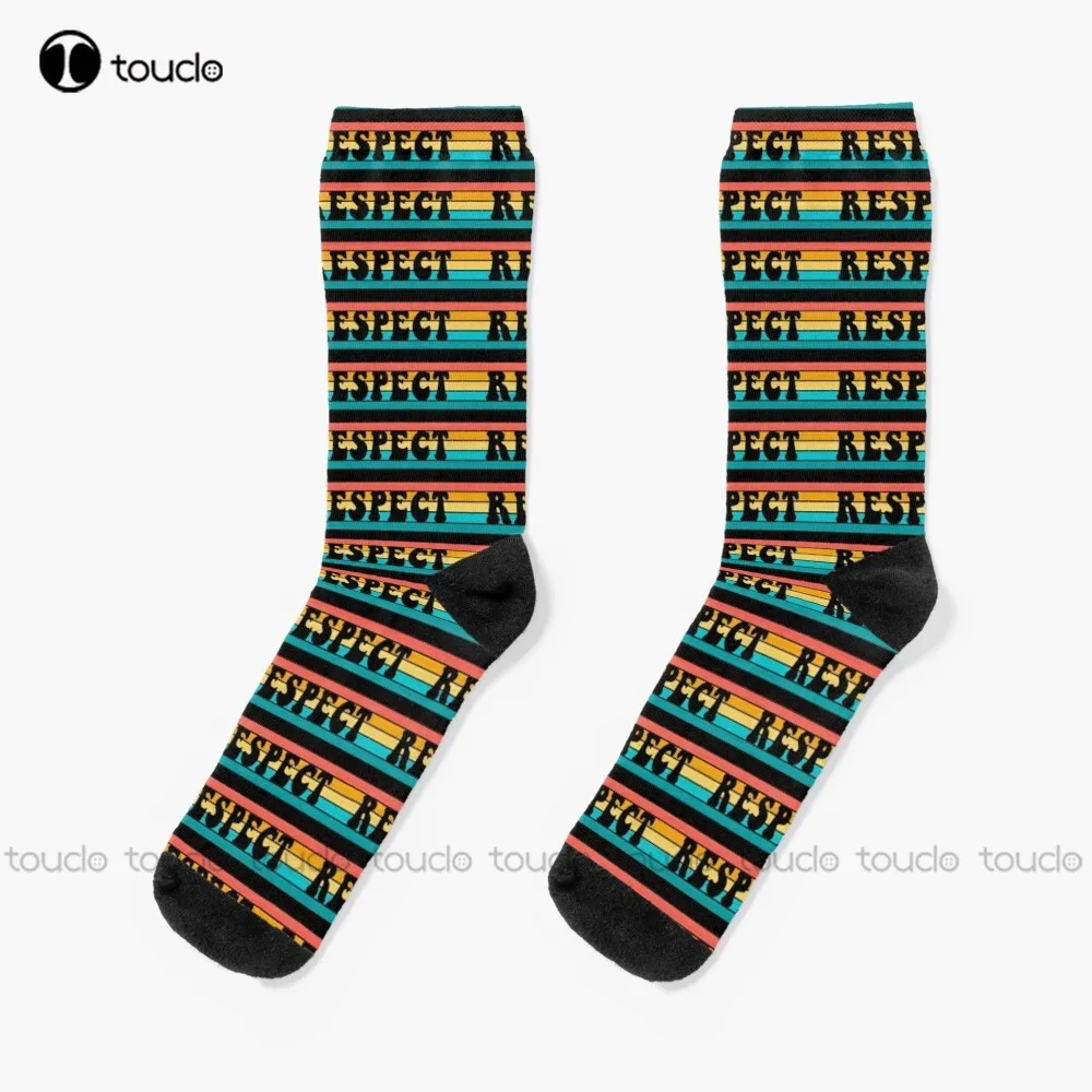 

Retro Respect (Black) Socks Cotton Socks For Men Unisex Adult Teen Youth Socks Christmas Gift Custom Hd High Quality Fashion New