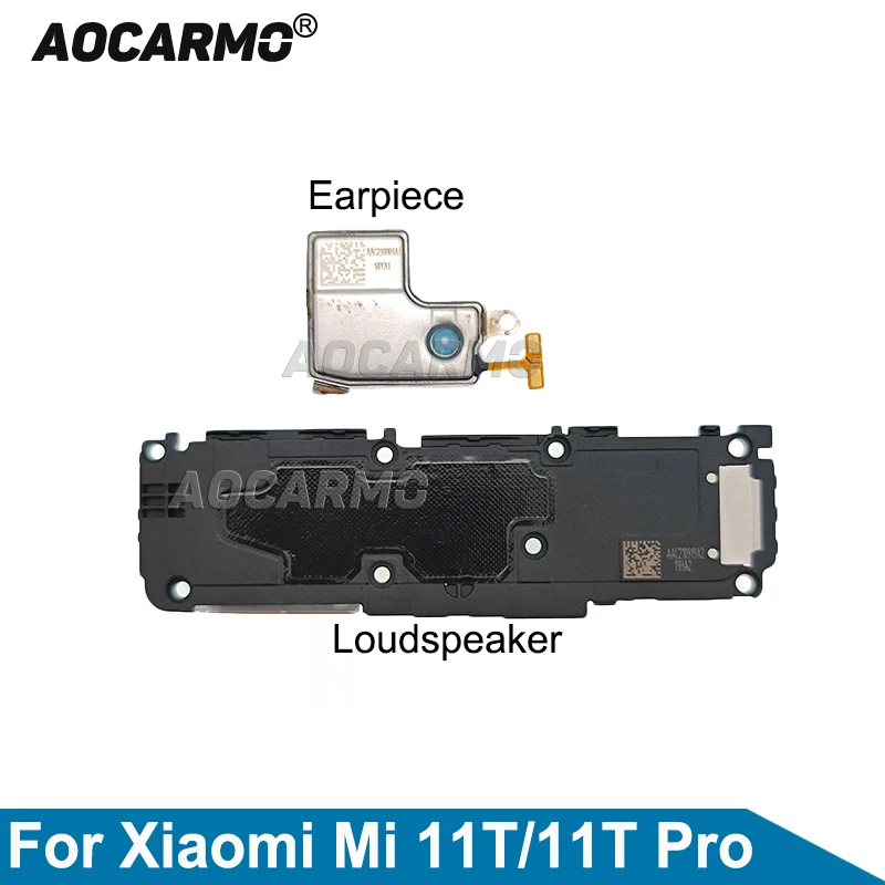 AocarmoTop Ear Speaker Earpiece For Xiaomi 11T Mi 11T Pro Bottom LoudSpeaker Buzzer Ringer Flex Cable Repair Parts