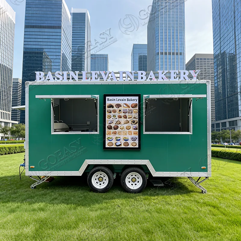 Premium Mobile Food Trailer Concession Stand Coffee Cart Fully Equipped Custom Design