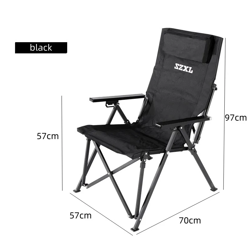 Tryhomy Outdoor Folding Chair Portable Recliner With Pillow Ultralight Fishing Beach Chair Back Adjustable Camping Chair New