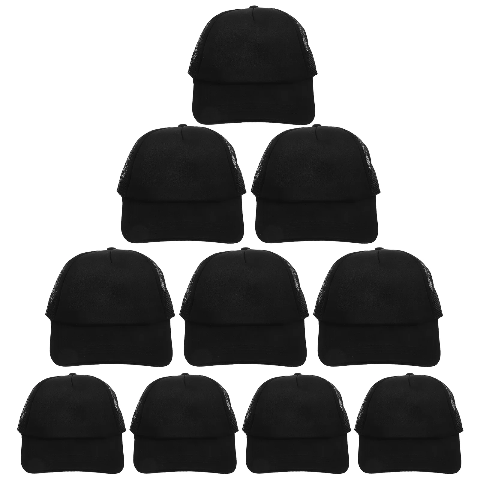 

10pcs Blank Mesh Baseball Hats Sublimation Diy Heat Transfer Reusable Lightweight Trucker Caps For Outdoor Sports Summer Hiking