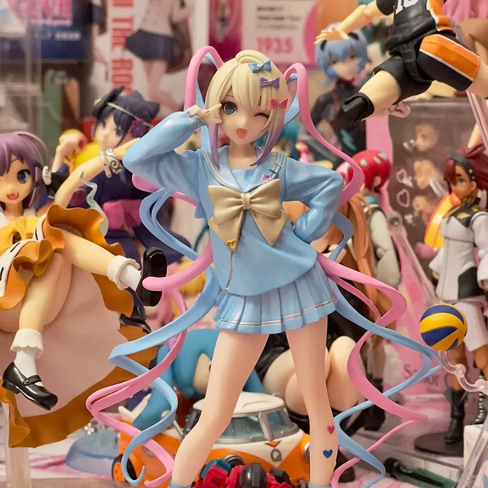 Needy Girl Overdose Anime Figure With Cat Action Figures Virtual Uploader PVC Collection Model Ornaments Toys brithday Gifts view 6