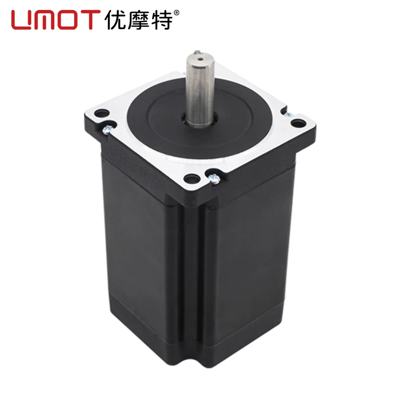 UMOT 3 عبارة 1.2 درجة 86*128 مللي متر Nema 34 الهجين محرك متدرج عزم دوران كبير 7Nm 3A رمح قطر 14 مللي متر طول 34 مللي متر خطوة المحرك