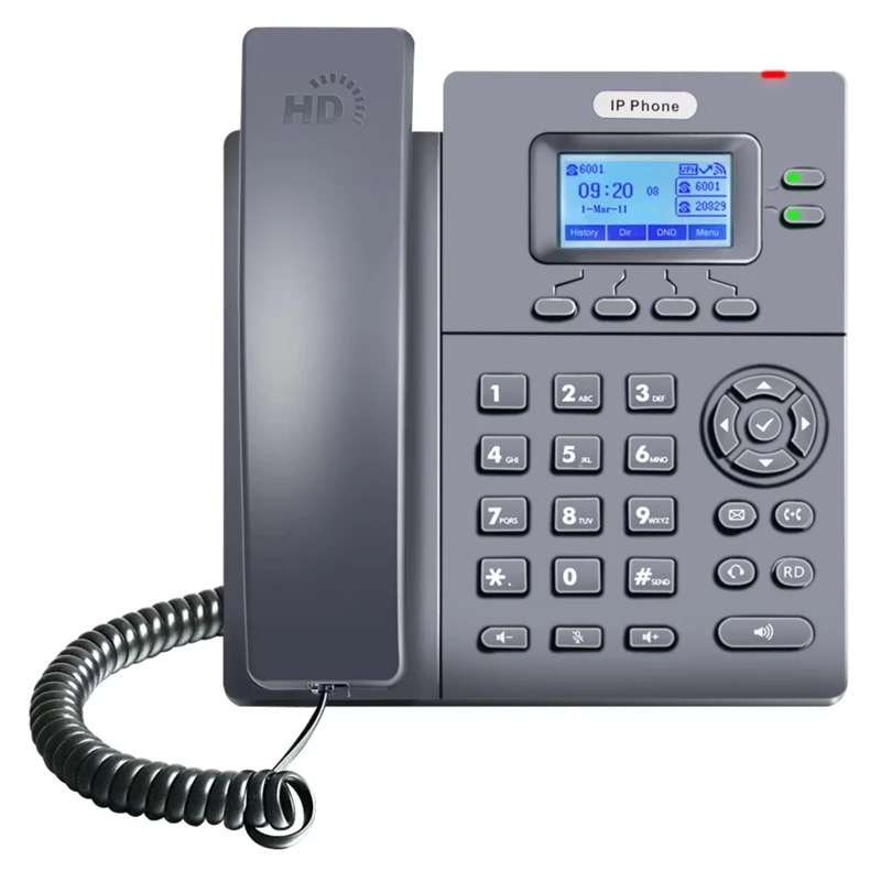 VoIP Phone with POE / SIP Phone 2 SIP lines / IP Desk Phones for IP PBX Application