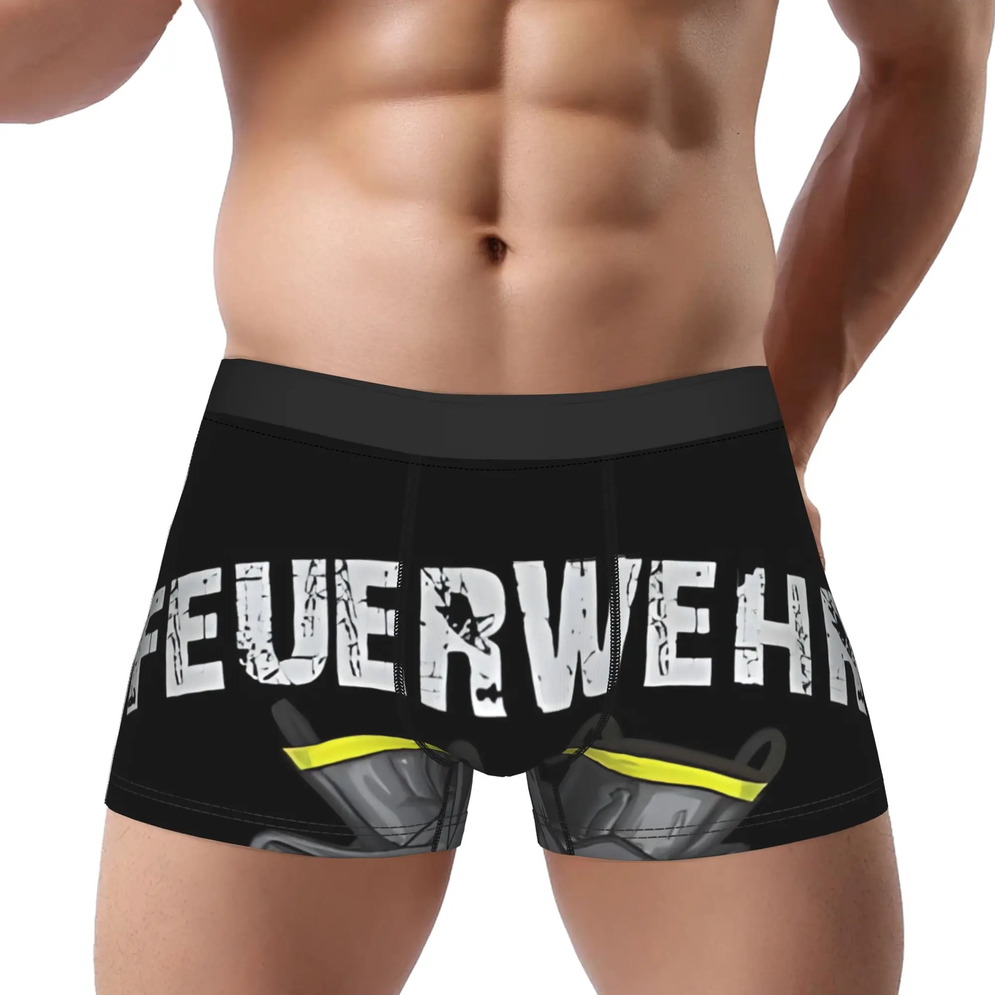 

adults 18 plus firefighter Department For Action At Any Time Underpants Homme Panties Male Underwear Print Shorts Boxer Briefs