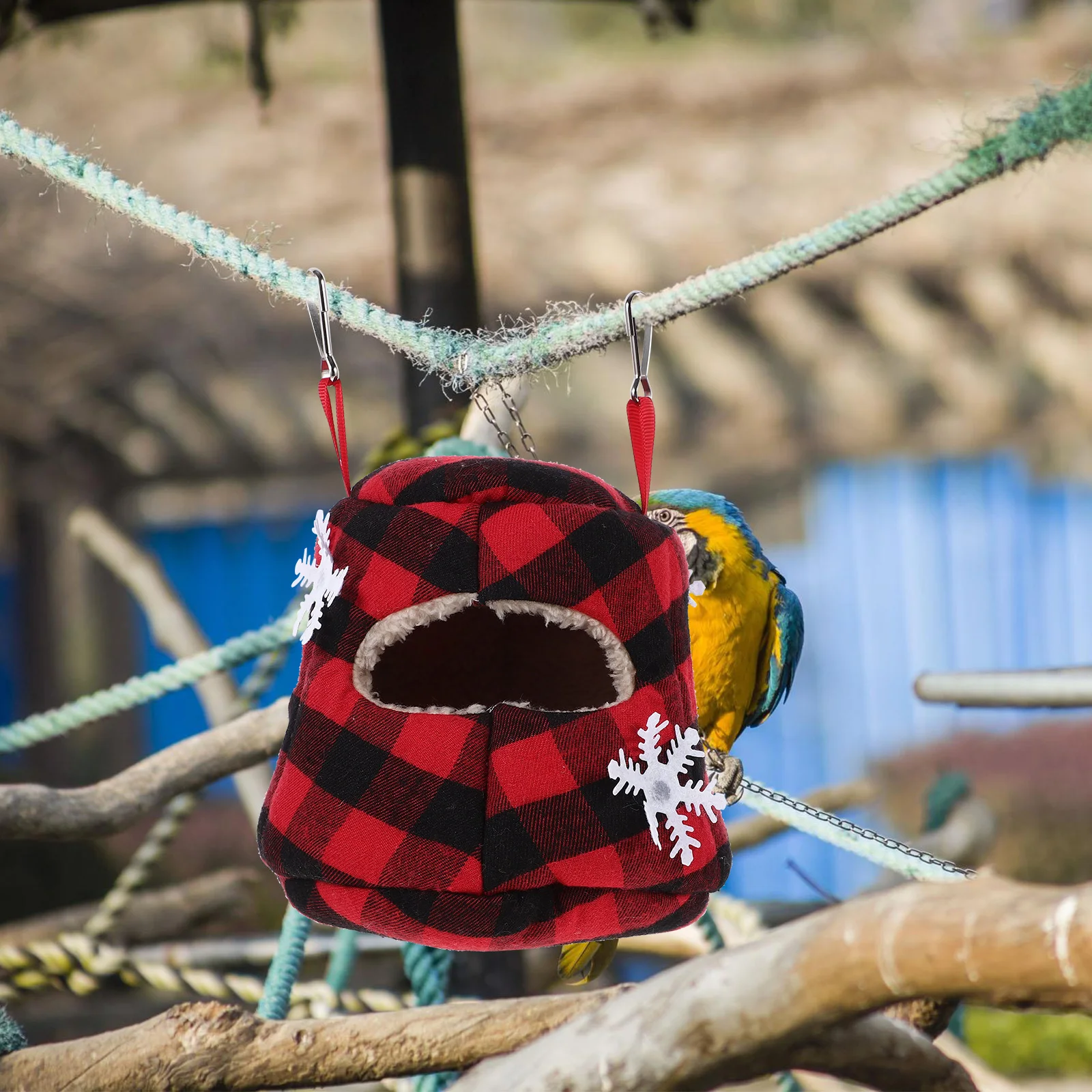 

Cotton Hideout Hanging Bird House Pet Hamster Hut Sleeping Bag Chinchilla Warm Winter Shelter Portable Nest Plaything Parrot