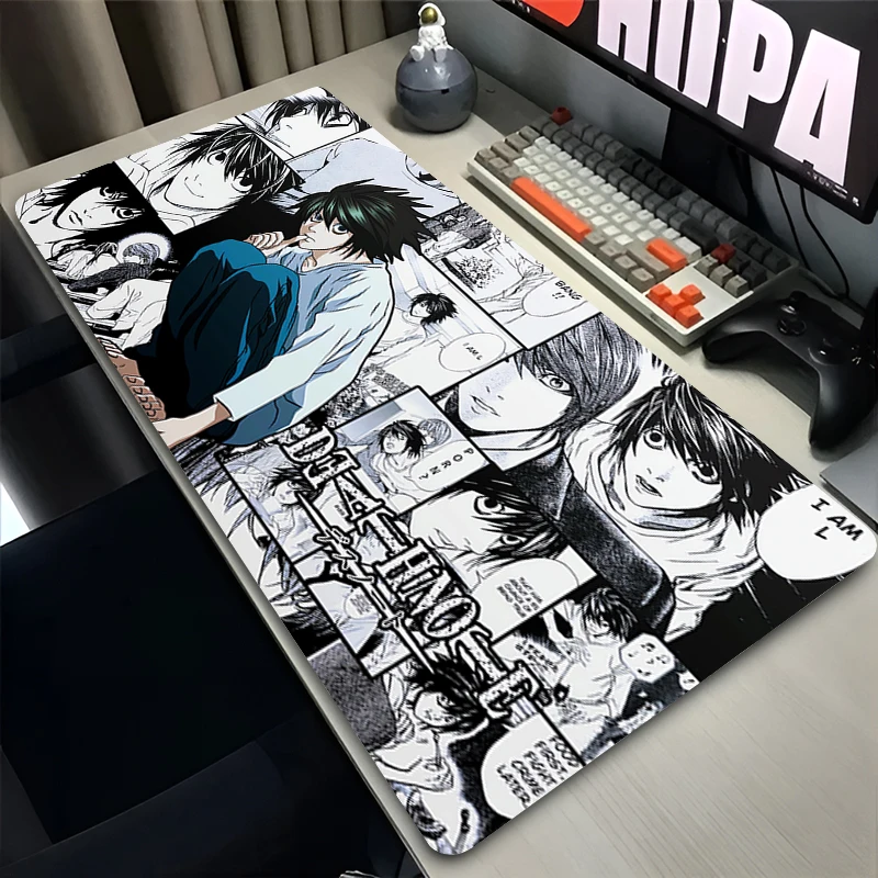 Oversized Mouse Pad Office E-sports Gaming Table Mat D-death Note Black Carpet cool Keyboard Pads Rubber PC Computer Mouse Mat