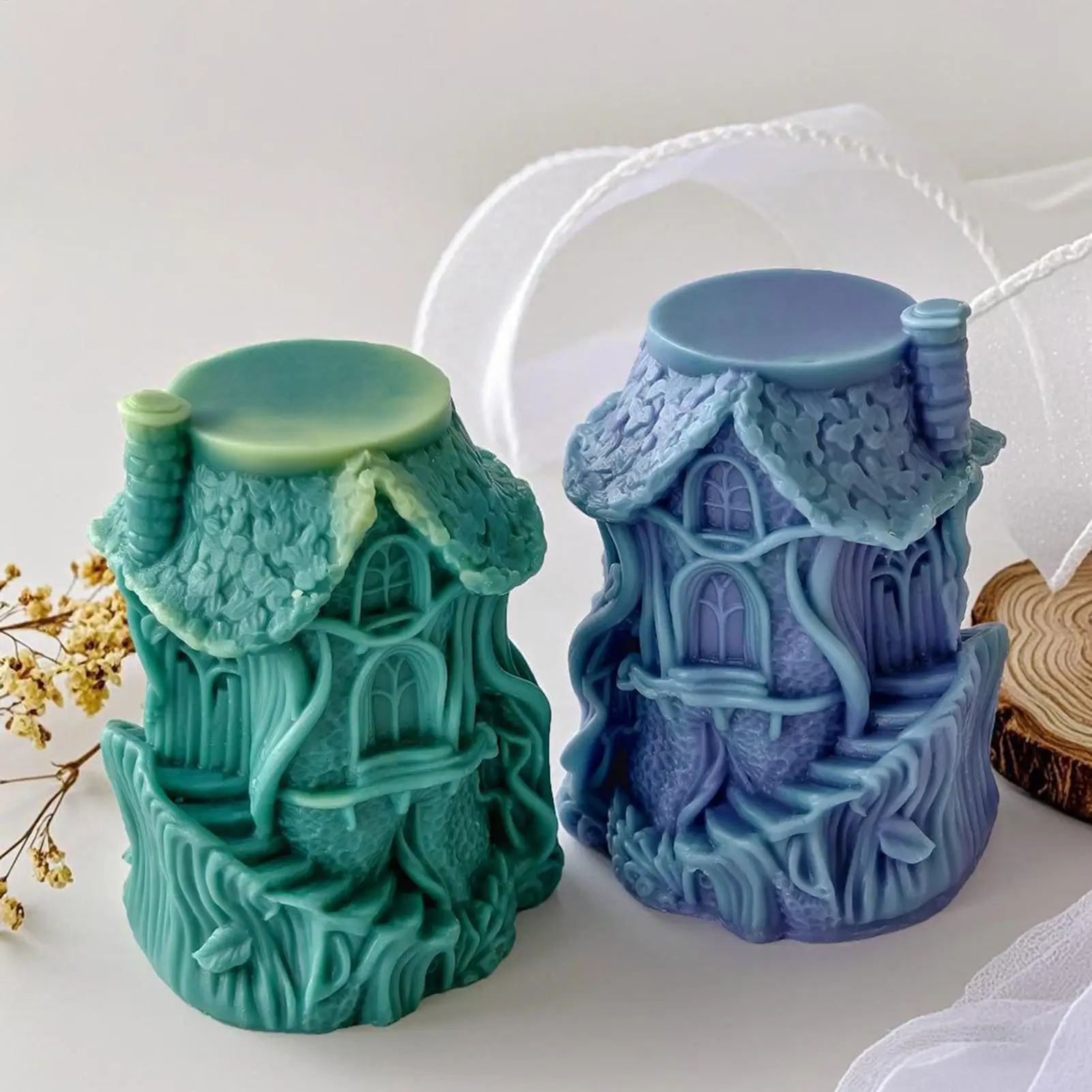 

Christmas Molds Christmas Tree House Silicone Mold Festive Centerpiece Crafts Decor For Home Activity Party Making Holiday